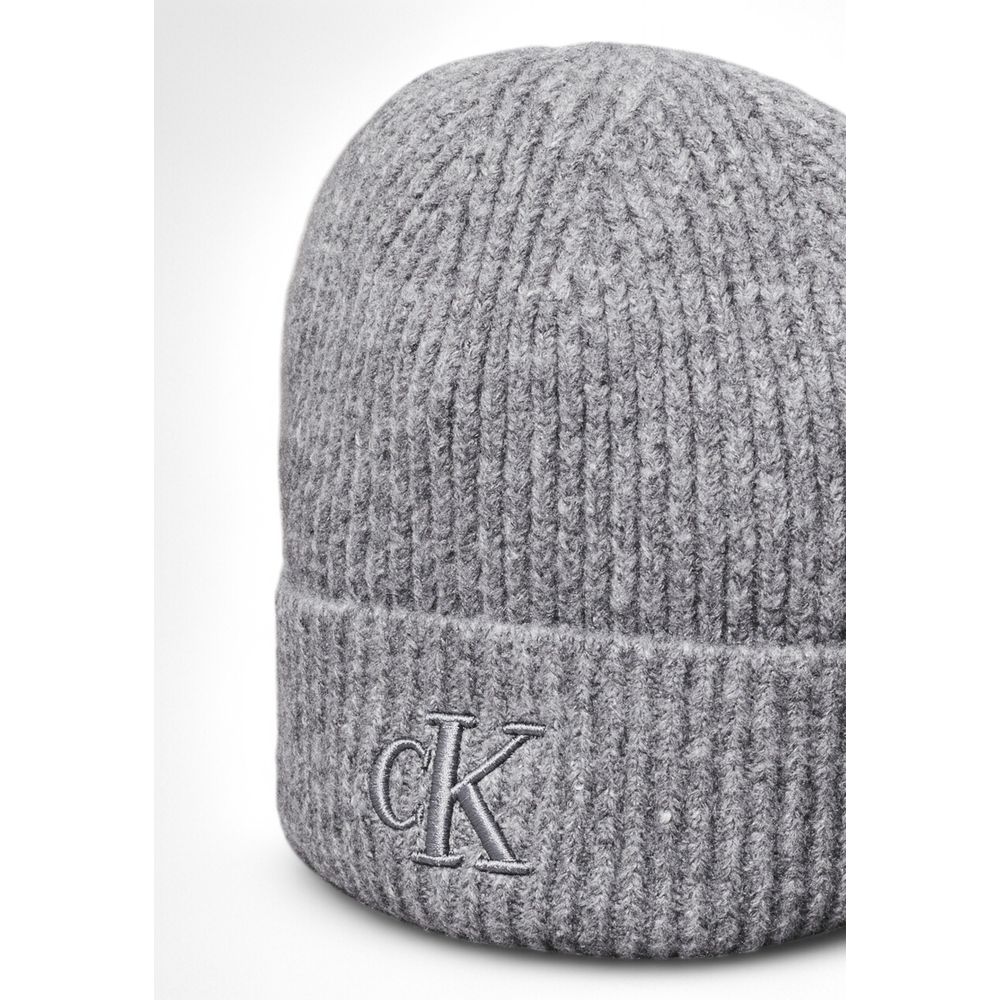 Calvin Klein Gray Marabou Caps Baseball Hat $142.00 Calvin Klein Luzworld