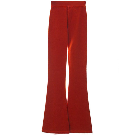 Dsquared² Red Cotton Flared Pant $692.00 Dsquared² Luzworld