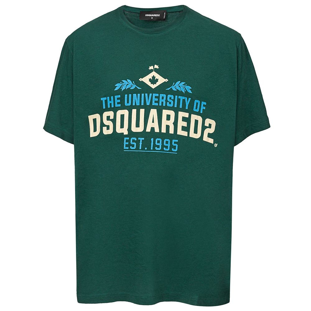 Dsquared² Green Cotton T-Shirt $577.00 Dsquared² Luzworld