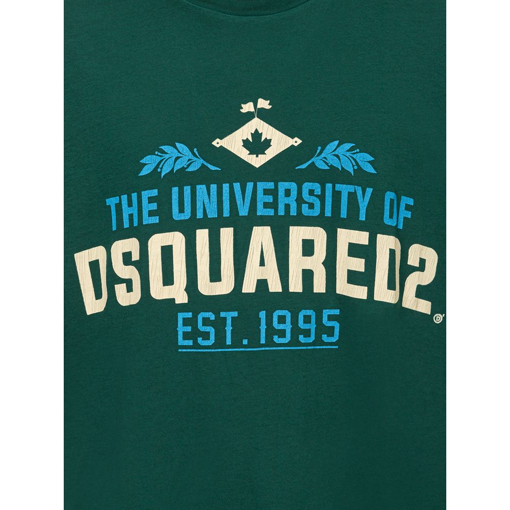 Dsquared² Green Cotton T-Shirt $577.00 Dsquared² Luzworld