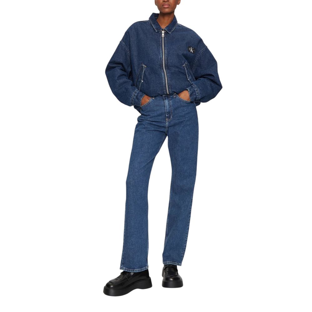 Calvin Klein Jeans Blue Cotton Mom Jean