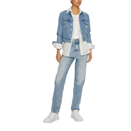 Calvin Klein Jeans Light Blue Cotton Slim Fit Jean
