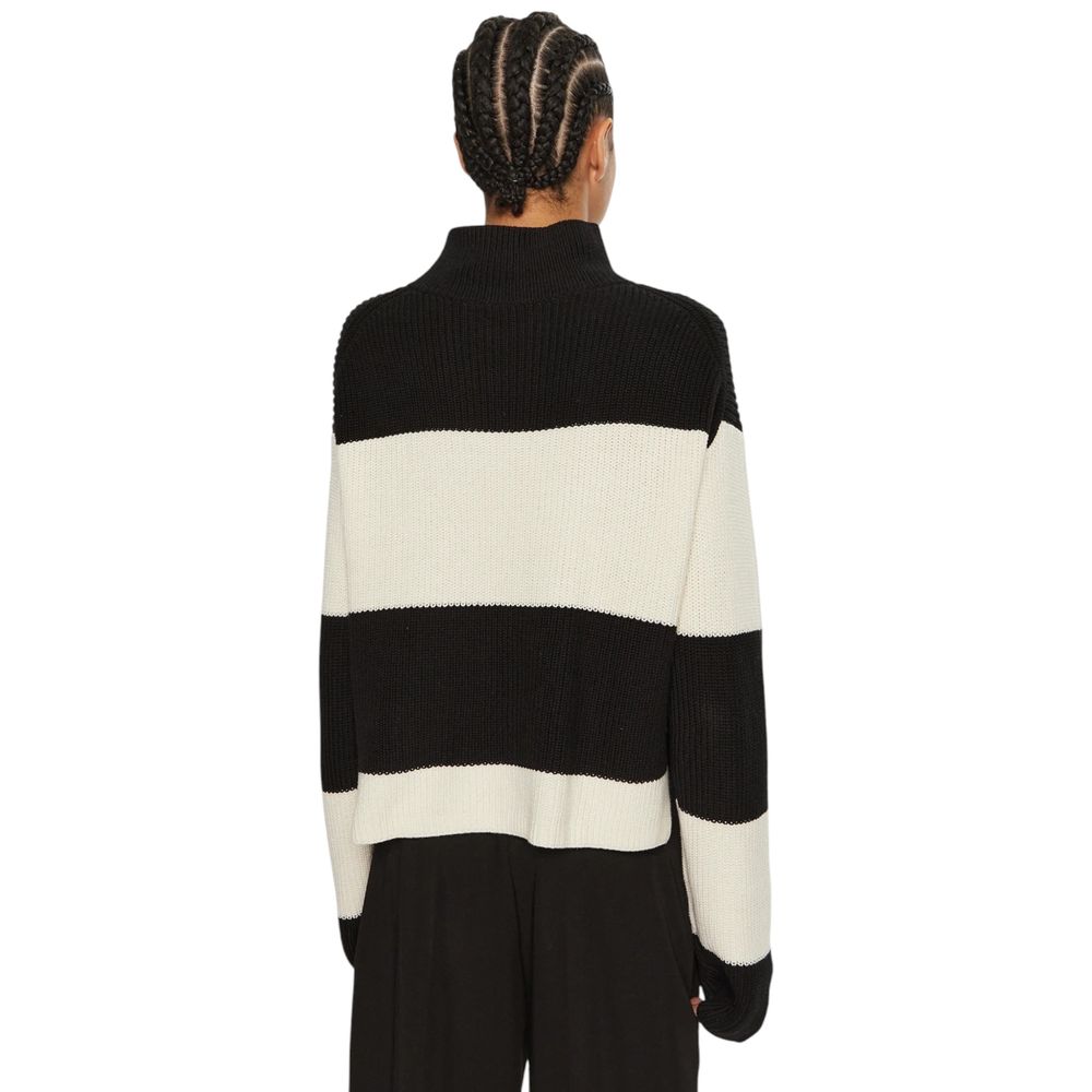 Calvin Klein Jeans Black And White Cotton Sweater $210.00 Calvin Klein Jeans Luzworld
