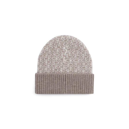 Calvin Klein Beige Alpaca Leather Caps Baseball Hat