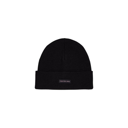 Calvin Klein Jeans Black Recycled Polyester Caps Baseball Hat