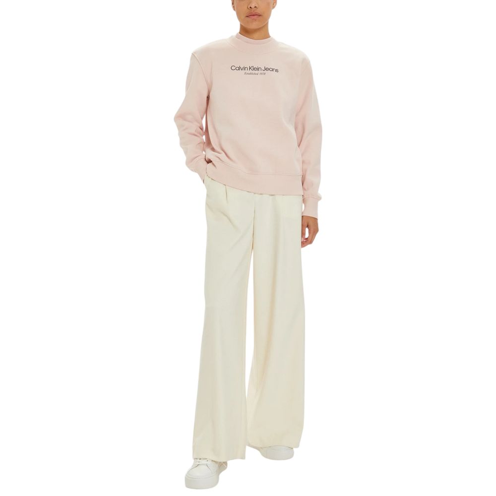 Calvin Klein Jeans Pink Cotton Sweatshirt