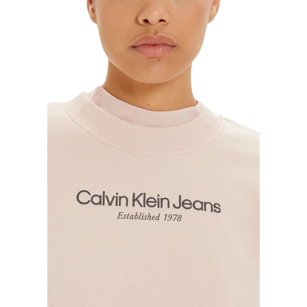 Calvin Klein Jeans Pink Cotton Sweatshirt