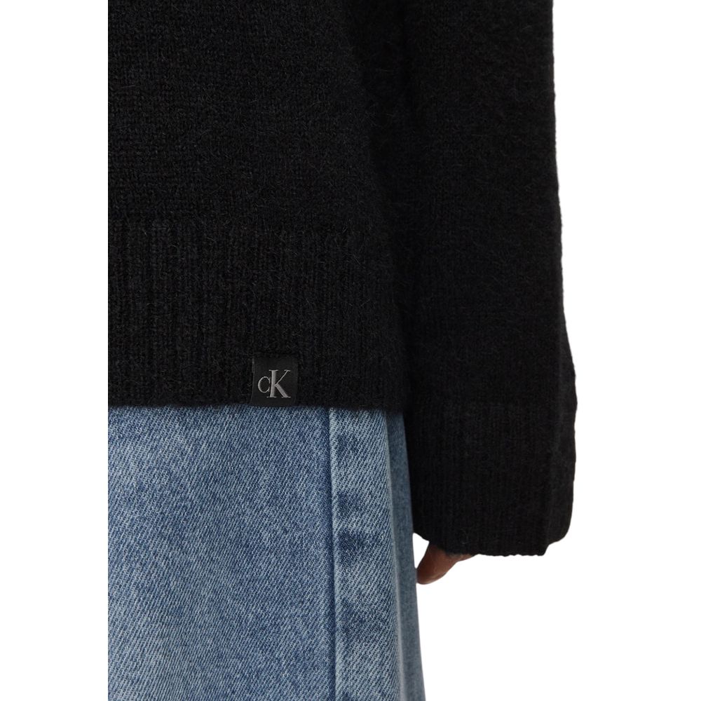 Calvin Klein Jeans Black Polyester Sweater $222.00 Calvin Klein Jeans Luzworld