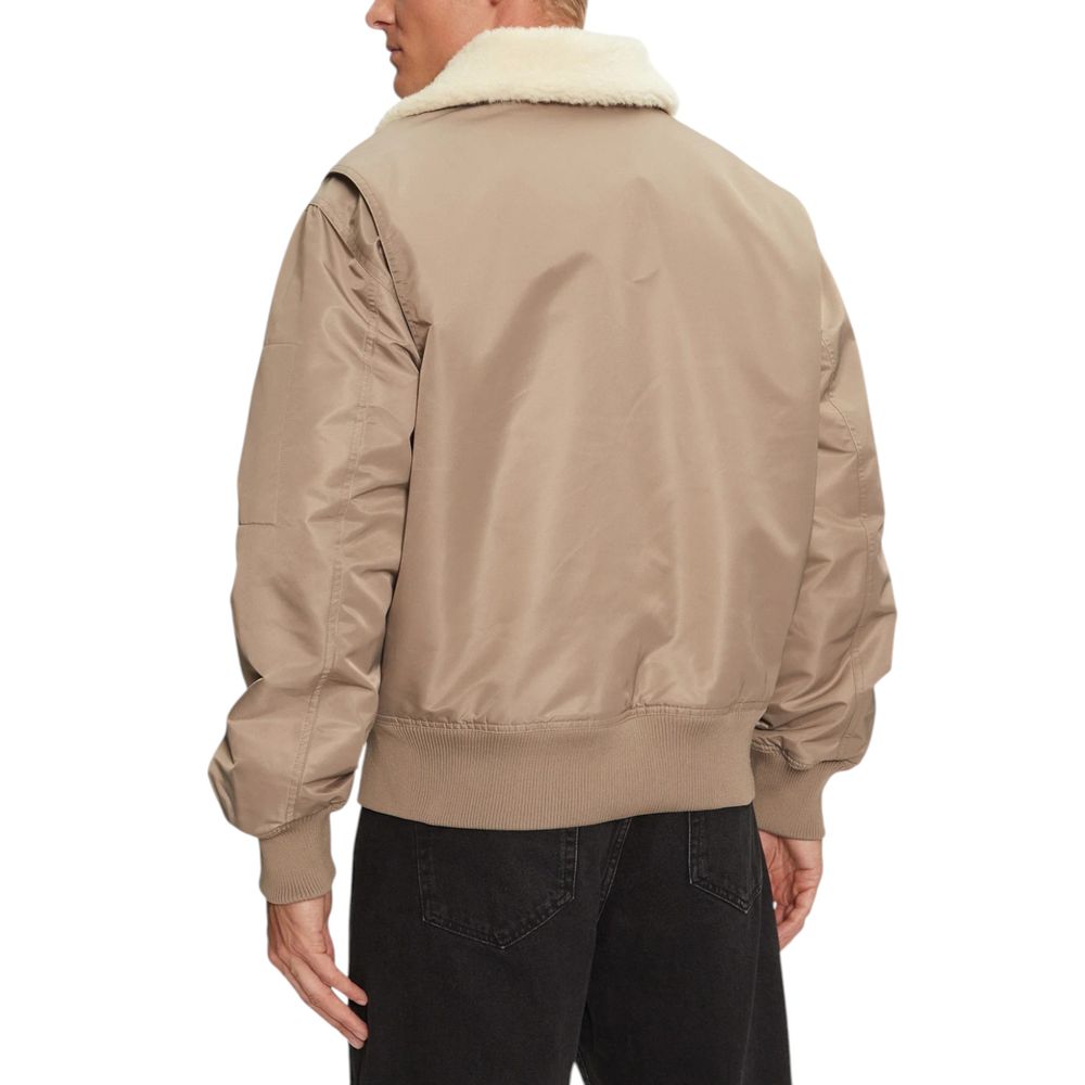 Calvin Klein Jeans Beige Recycled Polyamide Jackets & Coat