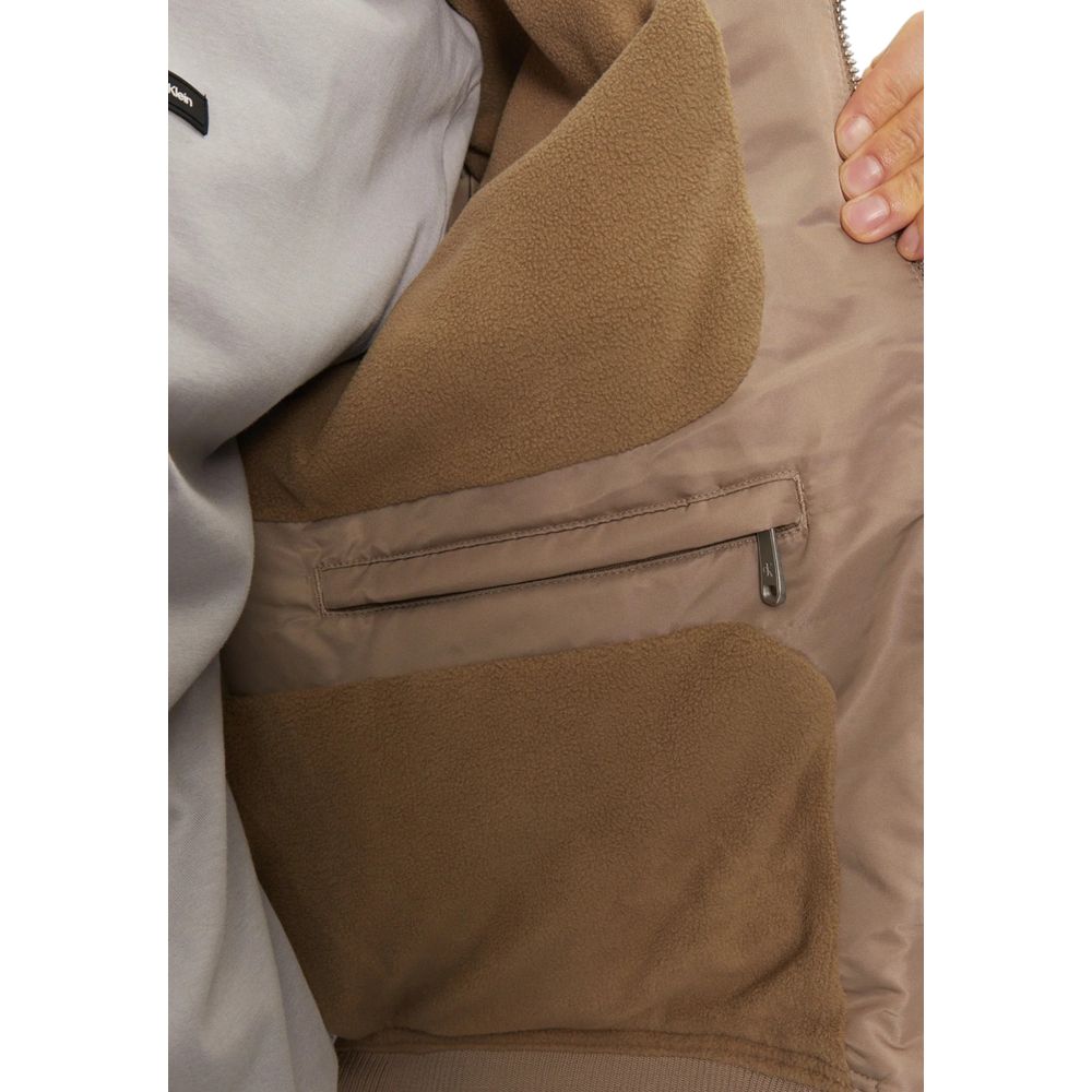 Calvin Klein Jeans Beige Recycled Polyamide Jackets & Coat