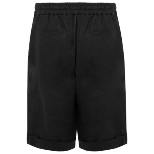 Alpha Studio Black Linen Short $256.00 Alpha Studio Luzworld