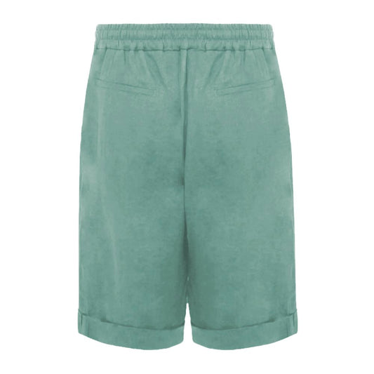 Alpha Studio Green Linen Short $256.00 Alpha Studio Luzworld
