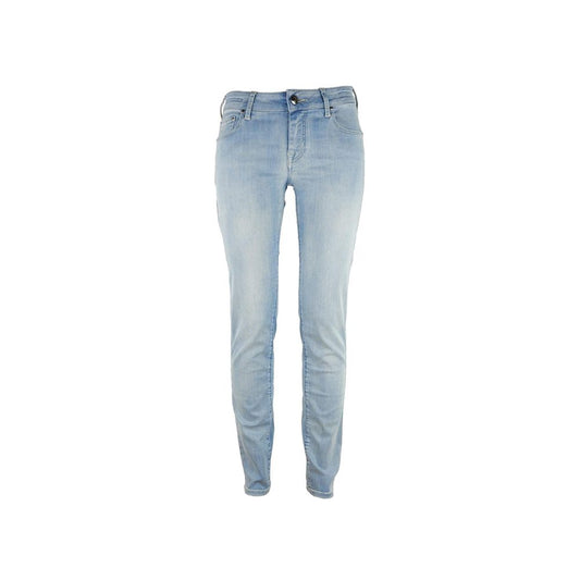 Jacob Cohen Blue Cotton Skinny Pant $510.00 Jacob Cohen Luzworld