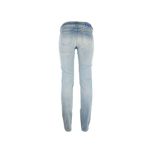 Jacob Cohen Blue Cotton Skinny Pant $510.00 Jacob Cohen Luzworld