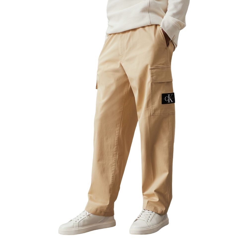 Calvin Klein Beige Cotton Pant $189.00 Calvin Klein Luzworld