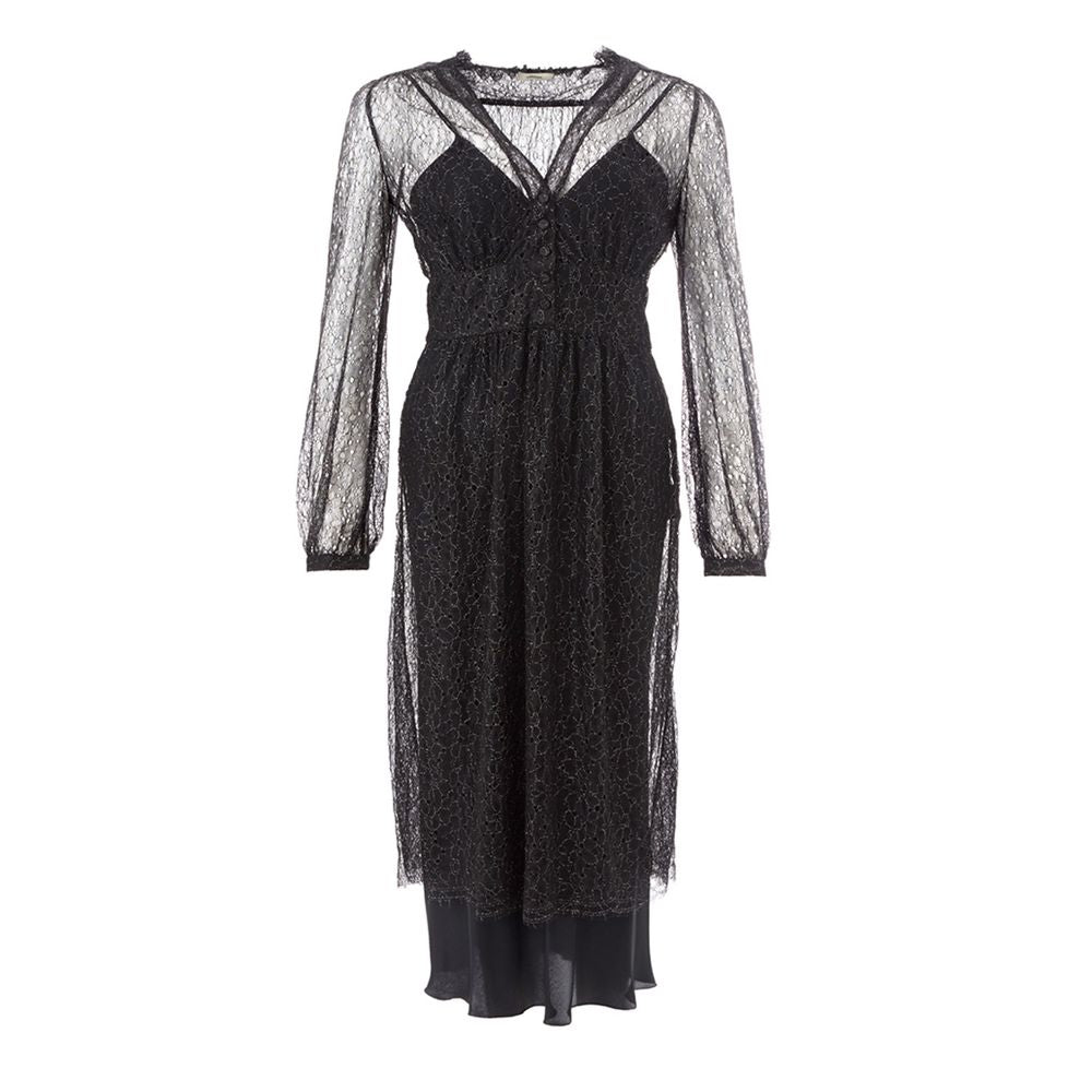 Lardini Elegant Black Nylon Dress $741.00 Lardini Luzworld