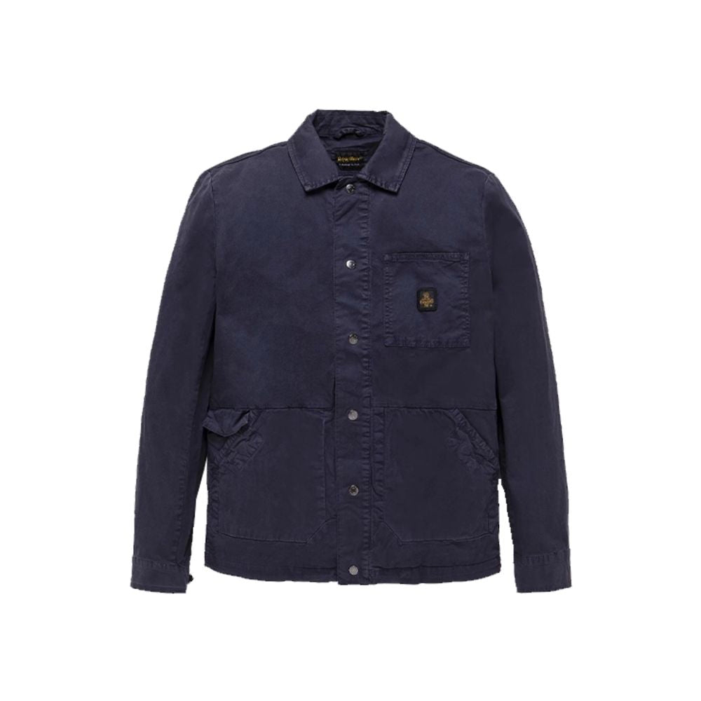 Refrigiwear Blue Cotton Men's Jacket $495.00 Refrigiwear Luzworld