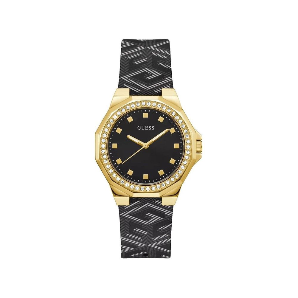 Guess Black Leather Watch $263.00 Guess Luzworld