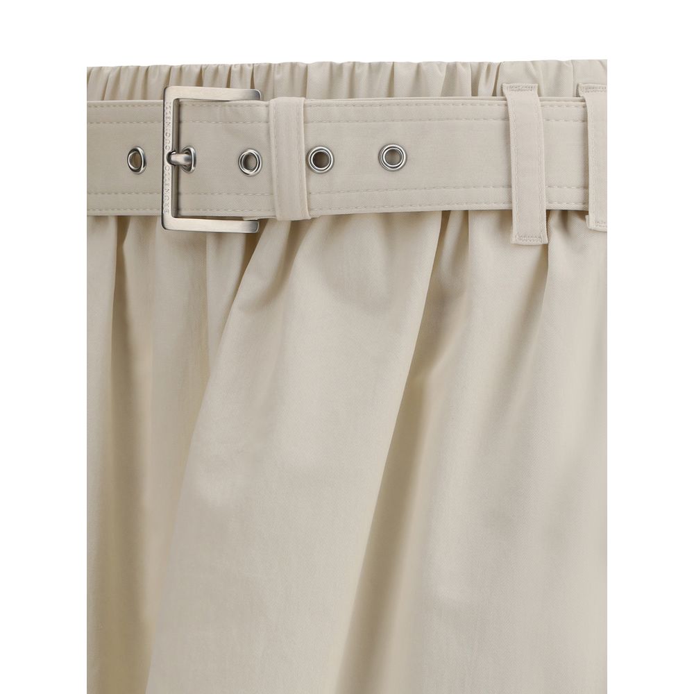 Brunello Cucinelli Cream Wide Long Skirt $3423.00 Brunello Cucinelli Luzworld