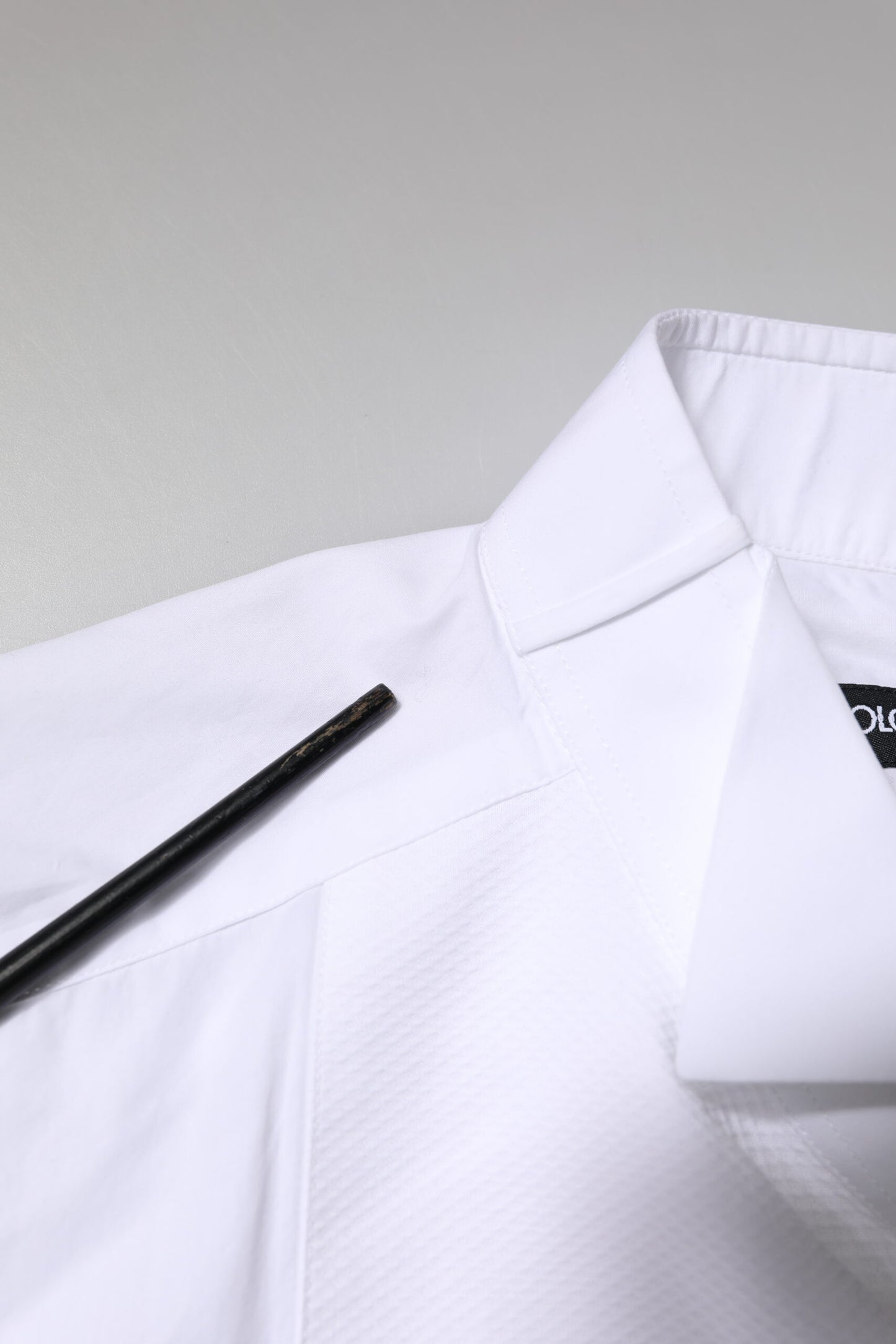 Dolce & Gabbana White GOLD CottonPoplin Bib Formal Dress Shirt