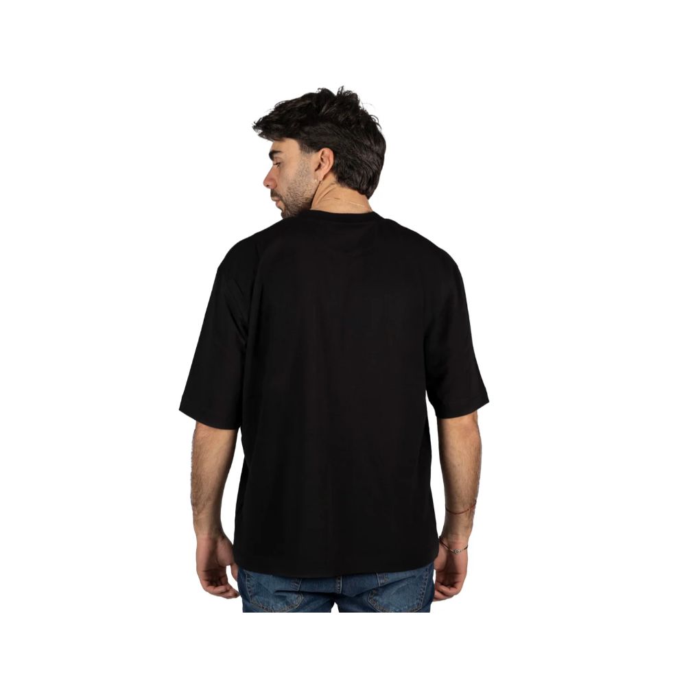Alpha Studio Black Cotton T-Shirt $180.00 Alpha Studio Luzworld