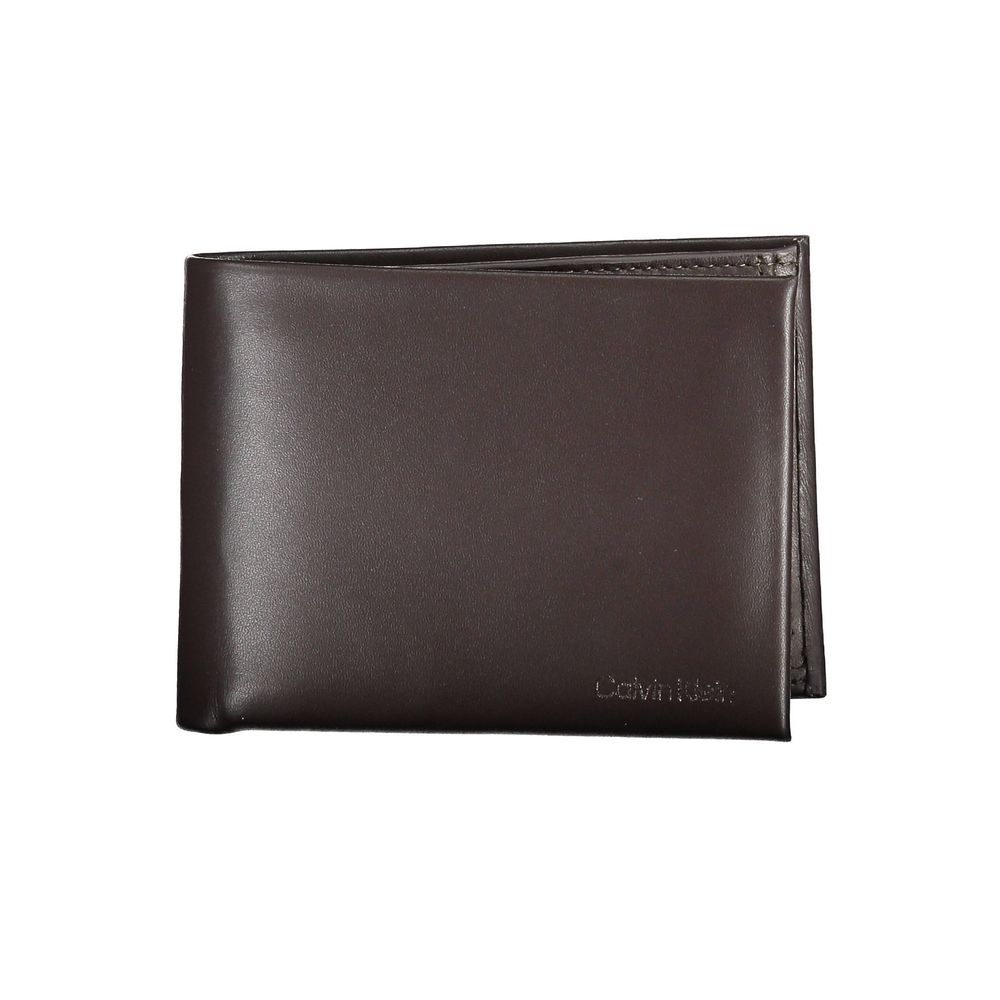 Calvin Klein Brown Leather Men Wallet $208.00 Calvin Klein Luzworld