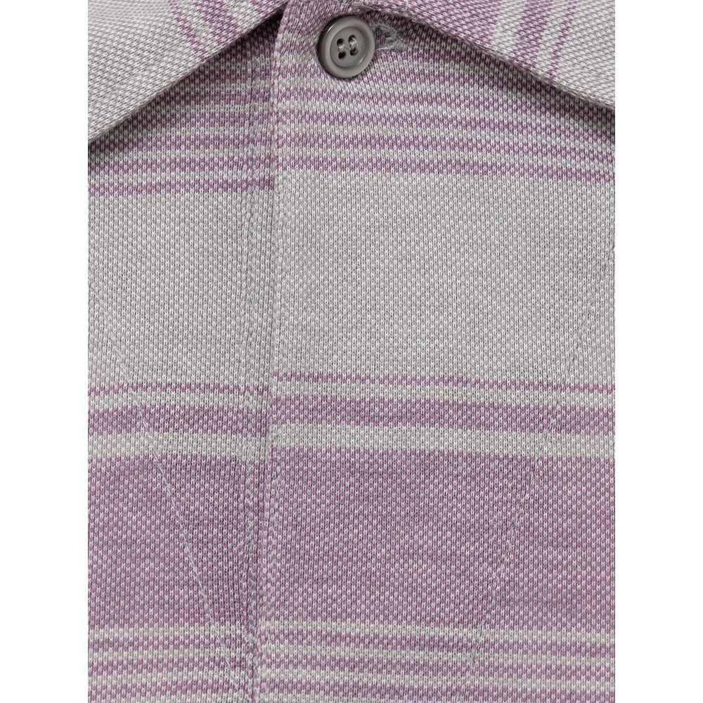 Canali Gray Cotton Polo Shirt $832.00 Canali Luzworld