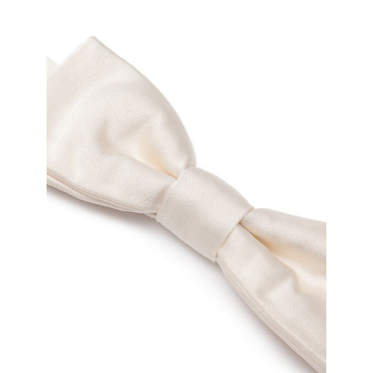 Dolce & Gabbana White Silk Bowty