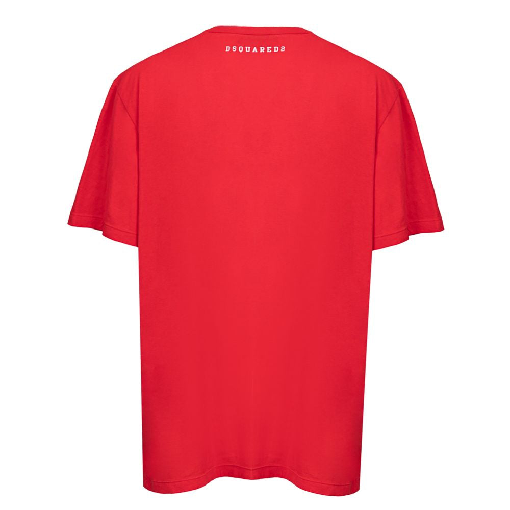 Dsquared² Red Cotton T-Shirt $577.00 Dsquared² Luzworld
