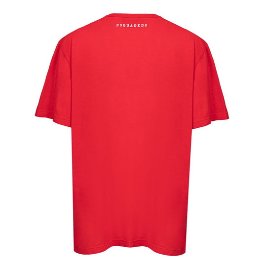 Dsquared² Red Cotton T-Shirt $577.00 Dsquared² Luzworld