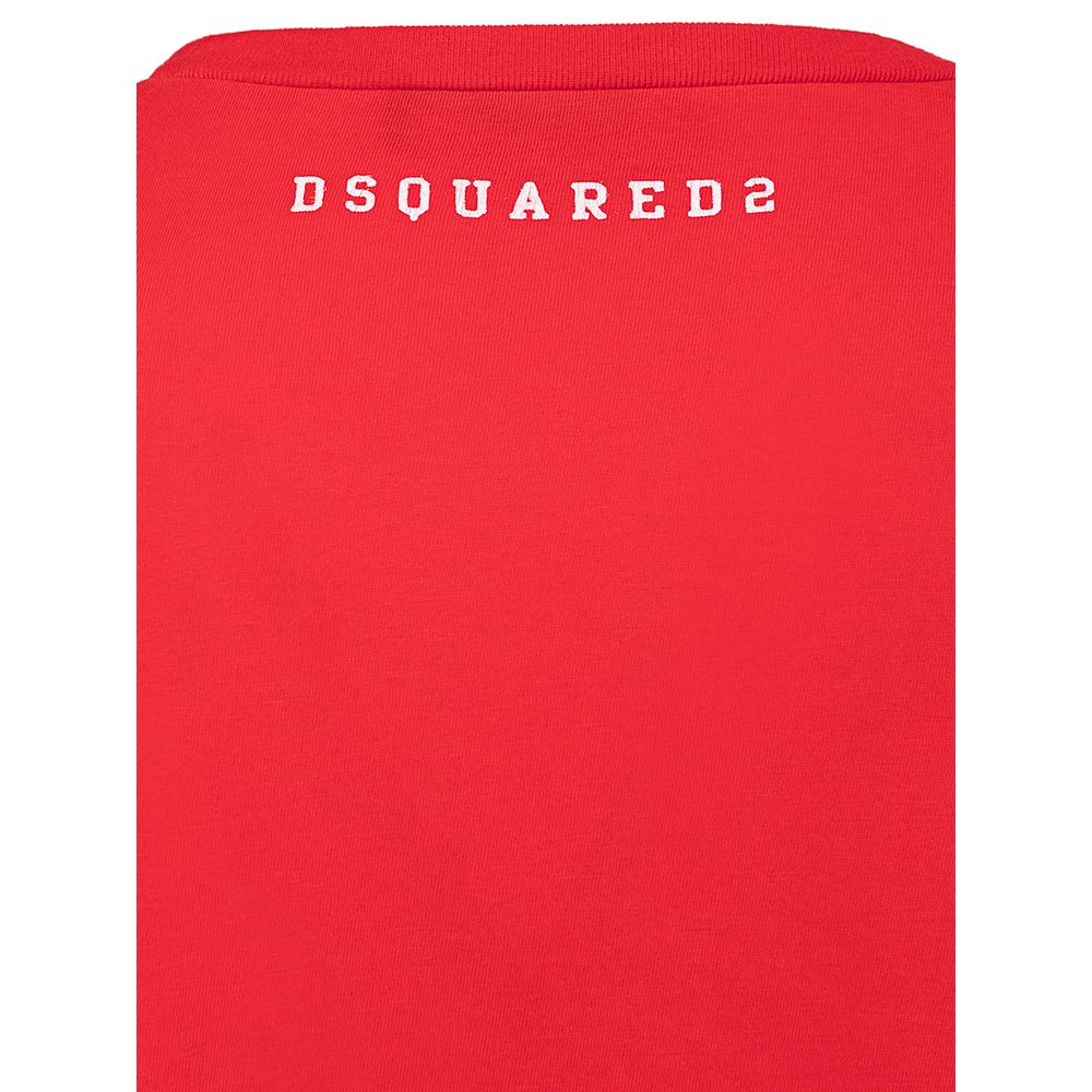 Dsquared² Red Cotton T-Shirt $577.00 Dsquared² Luzworld