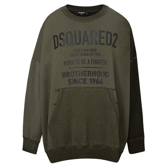 Dsquared² Green Cotton Hoody $888.00 Dsquared² Luzworld