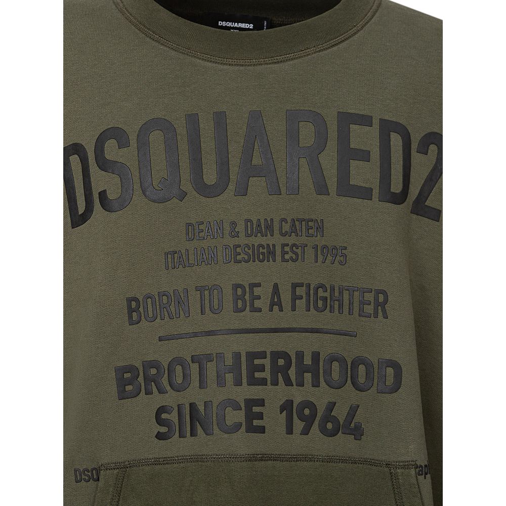 Dsquared² Green Cotton Hoody $888.00 Dsquared² Luzworld