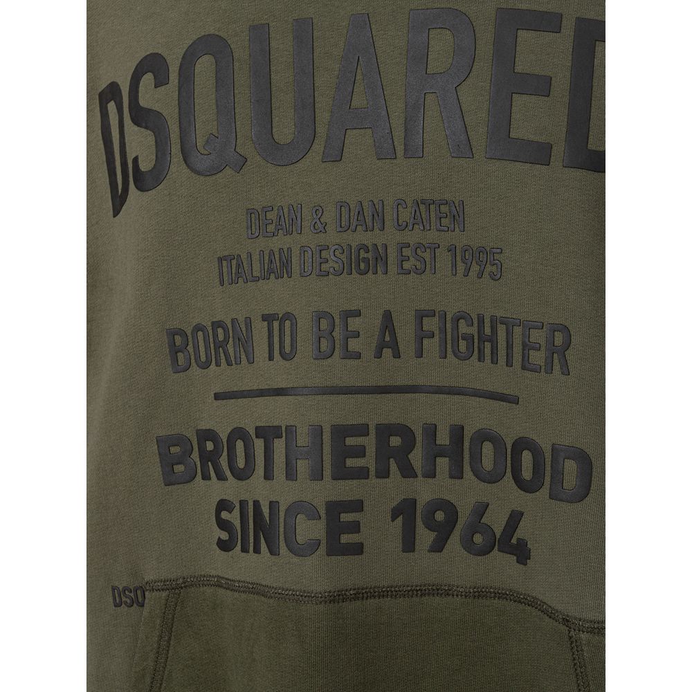 Dsquared² Green Cotton Hoody $888.00 Dsquared² Luzworld