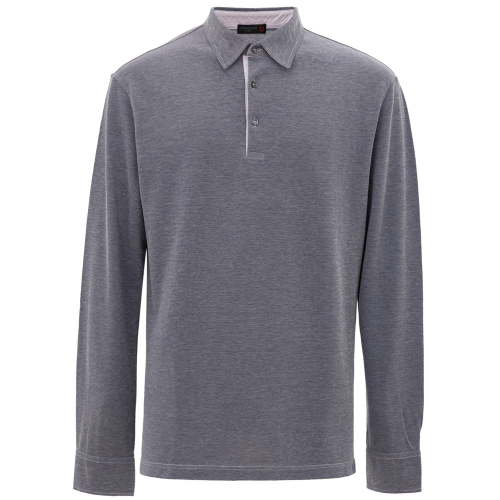 Corneliani Blue Cotton Polo Shirt $646.00 Corneliani Luzworld