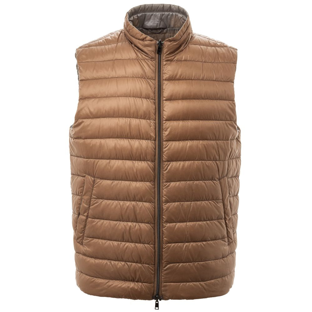Herno Brown Polyamide Sleveless Jacket $897.00 Herno Luzworld