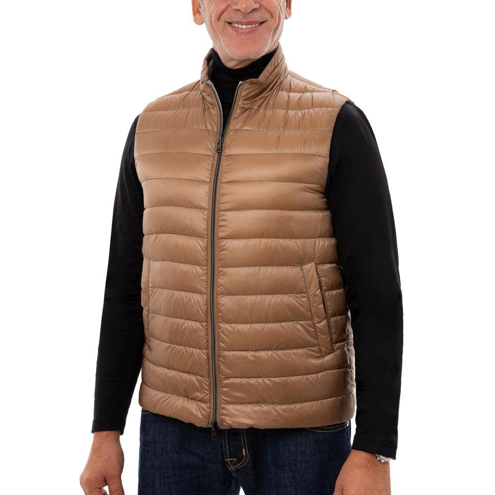 Herno Brown Polyamide Sleveless Jacket $897.00 Herno Luzworld