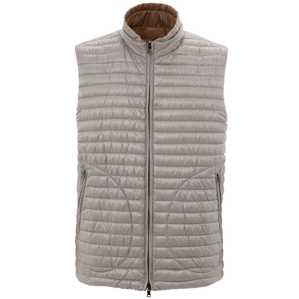 Herno Brown Polyamide Sleveless Jacket $897.00 Herno Luzworld