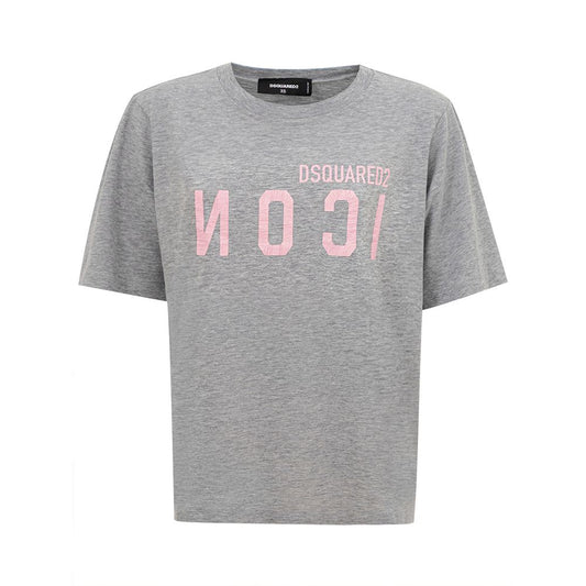 Dsquared² Elegant Gray Cotton Top for Women $572.00 Dsquared² Luzworld
