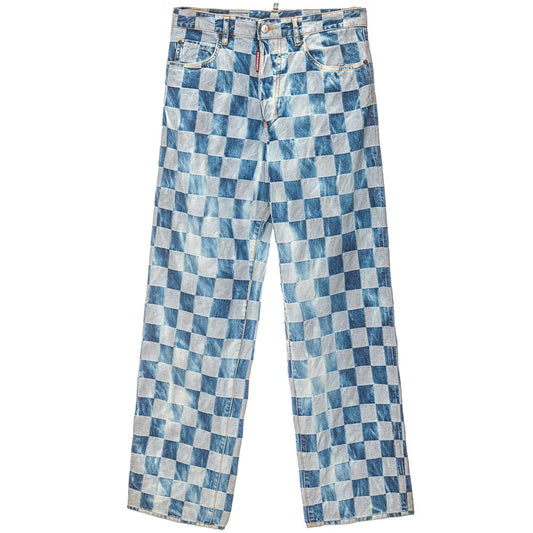 Dsquared² Blue Cotton Relaxed Fit Jean $1392.00 Dsquared² Luzworld