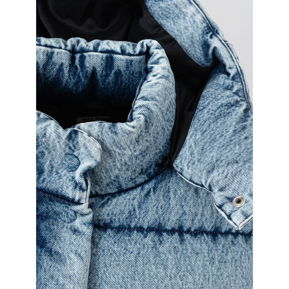 Miu Miu Blue Polyester Jackets & Coat $4097.00 Miu Miu Luzworld
