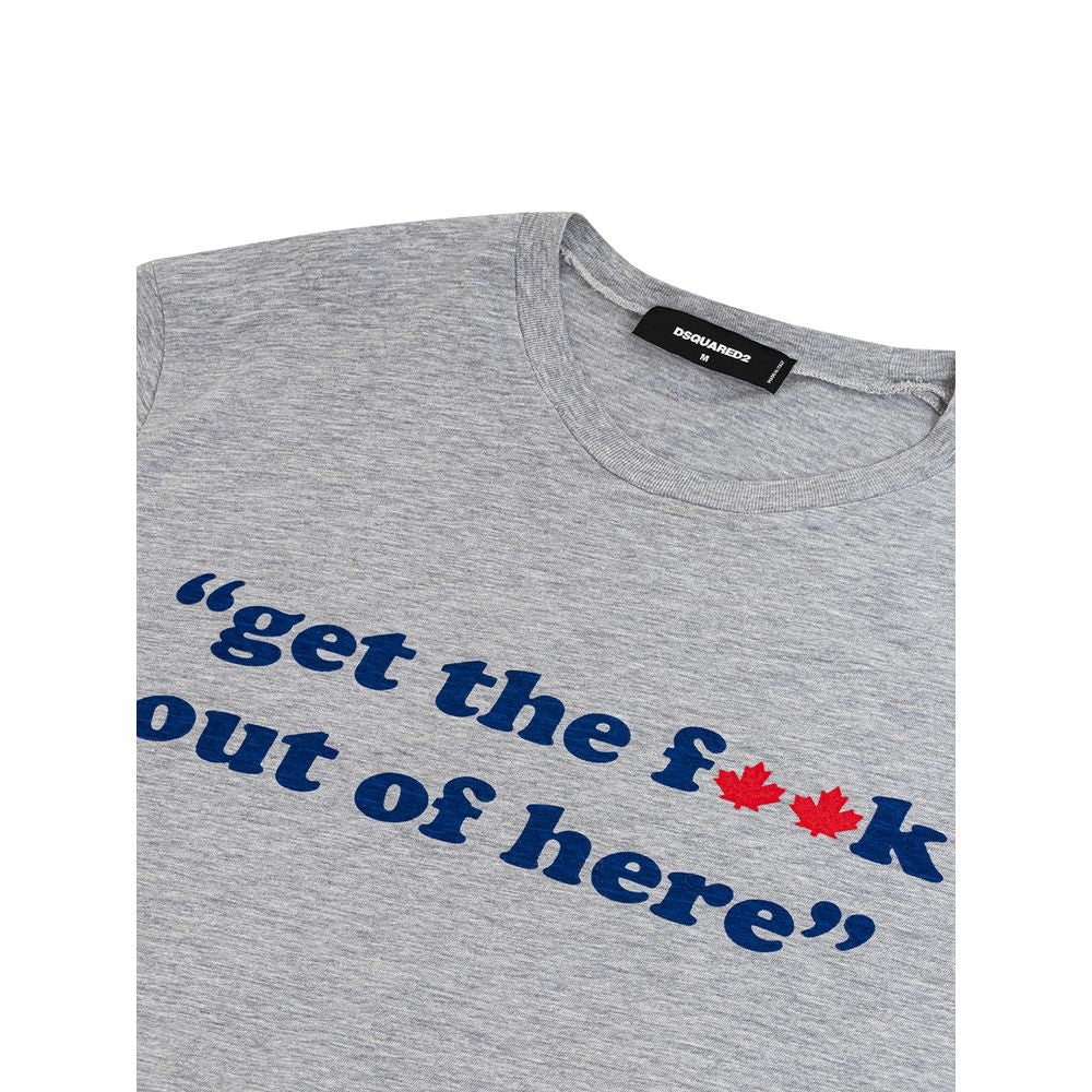 Dsquared² Gray Cotton T-Shirt $564.00 Dsquared² Luzworld