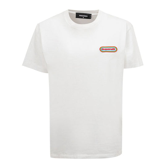 Dsquared² Chic White Cotton Staple Tee $570.00 Dsquared² Luzworld