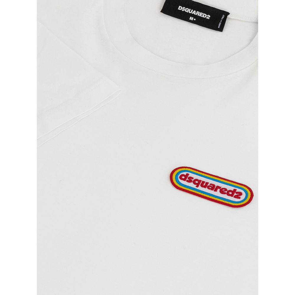 Dsquared² Chic White Cotton Staple Tee $570.00 Dsquared² Luzworld