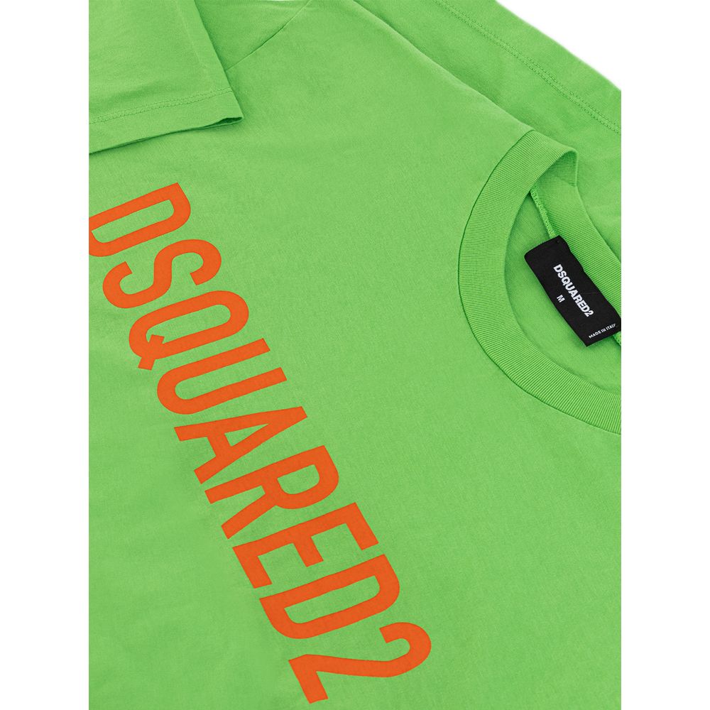 Dsquared² Electric Green Cotton Tee for Men $665.00 Dsquared² Luzworld