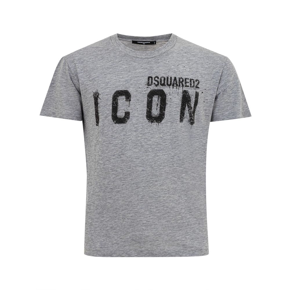 Dsquared² Sleek Gray Cotton Tee for Stylish Men $756.00 Dsquared² Luzworld