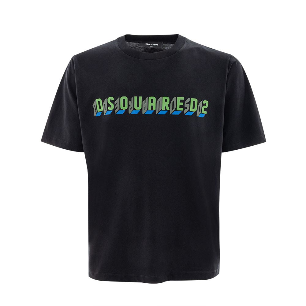 Dsquared² Black Cotton T-Shirt $570.00 Dsquared² Luzworld