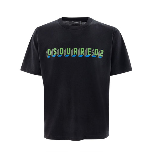 Dsquared² Black Cotton T-Shirt $570.00 Dsquared² Luzworld