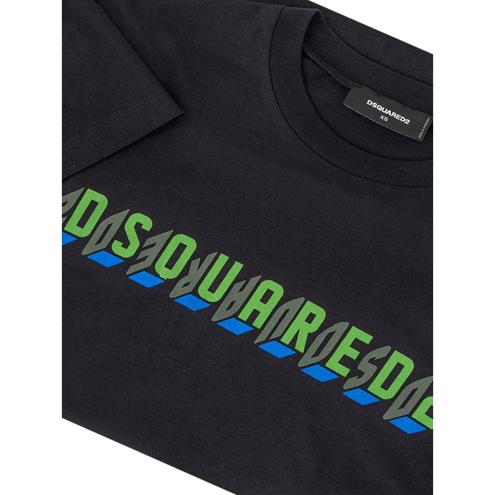 Dsquared² Black Cotton T-Shirt $570.00 Dsquared² Luzworld