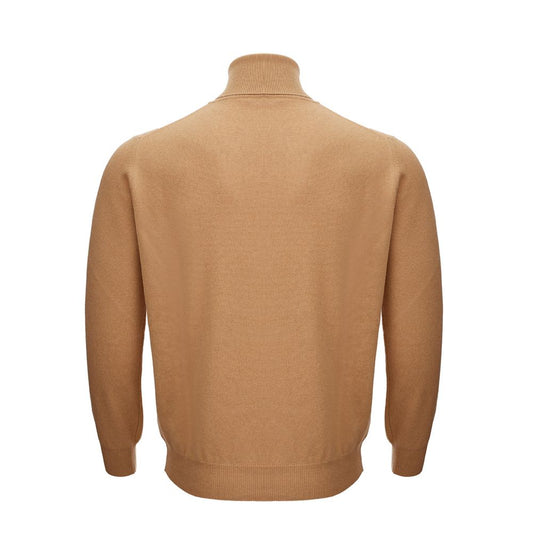 KANGRA Elegant Woolen Brown Sweater for Men $552.00 KANGRA Luzworld